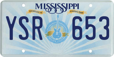 MS license plate YSR653