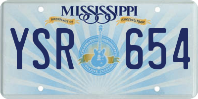 MS license plate YSR654
