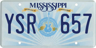 MS license plate YSR657