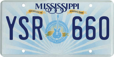 MS license plate YSR660