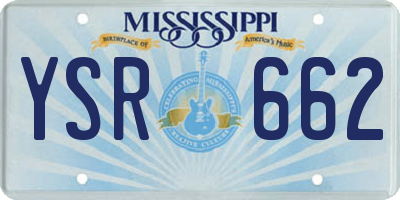 MS license plate YSR662