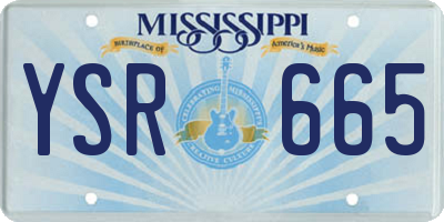 MS license plate YSR665