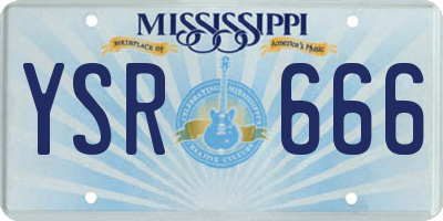 MS license plate YSR666