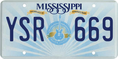 MS license plate YSR669
