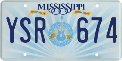 MS license plate YSR674