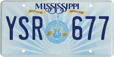 MS license plate YSR677