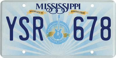 MS license plate YSR678