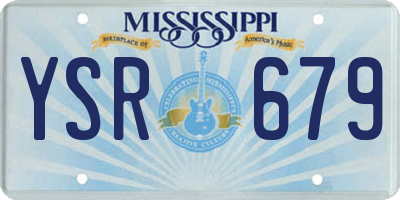 MS license plate YSR679