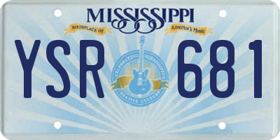 MS license plate YSR681