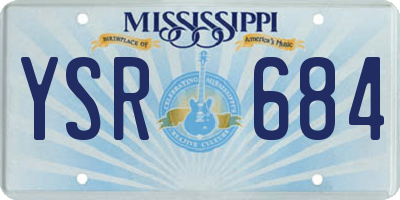 MS license plate YSR684