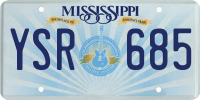 MS license plate YSR685