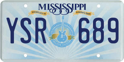 MS license plate YSR689