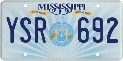 MS license plate YSR692