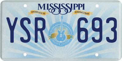 MS license plate YSR693