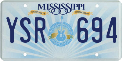 MS license plate YSR694