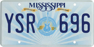 MS license plate YSR696