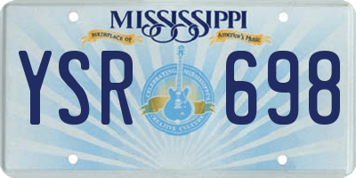 MS license plate YSR698