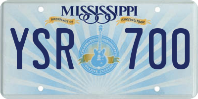 MS license plate YSR700