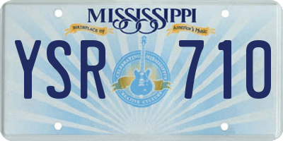 MS license plate YSR710