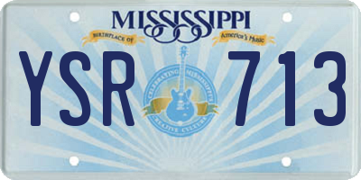 MS license plate YSR713