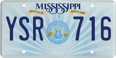 MS license plate YSR716