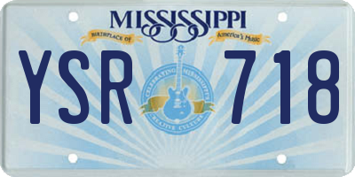 MS license plate YSR718