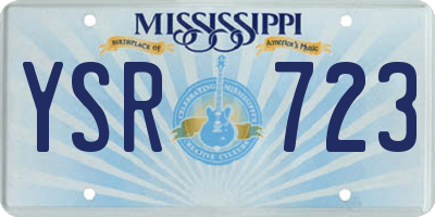 MS license plate YSR723