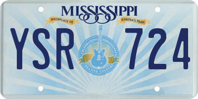 MS license plate YSR724