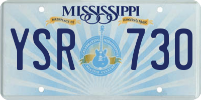 MS license plate YSR730
