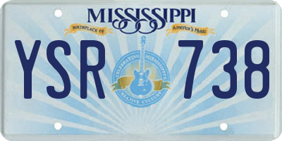 MS license plate YSR738