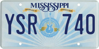 MS license plate YSR740