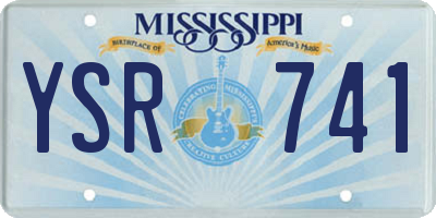 MS license plate YSR741