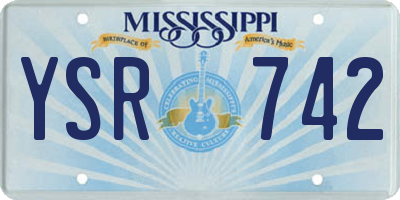 MS license plate YSR742