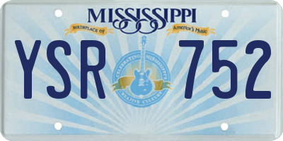 MS license plate YSR752