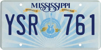 MS license plate YSR761