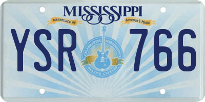 MS license plate YSR766
