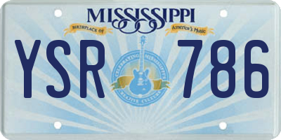 MS license plate YSR786