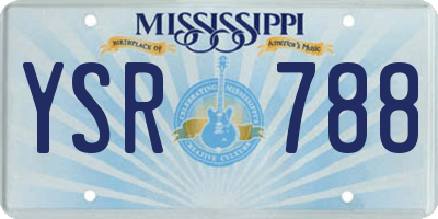 MS license plate YSR788