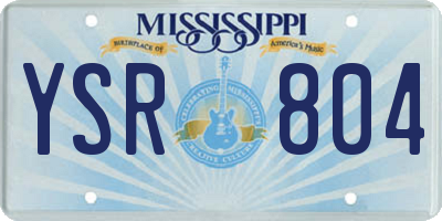 MS license plate YSR804