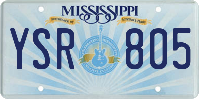 MS license plate YSR805