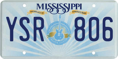 MS license plate YSR806