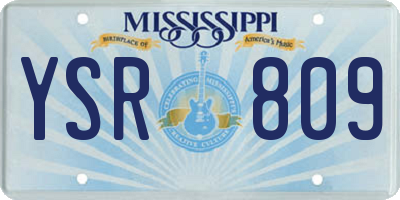 MS license plate YSR809