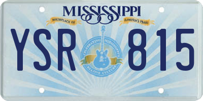 MS license plate YSR815