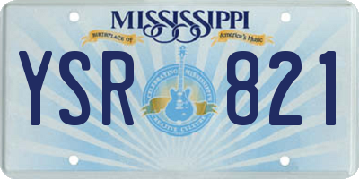 MS license plate YSR821