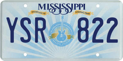 MS license plate YSR822