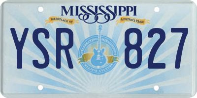 MS license plate YSR827