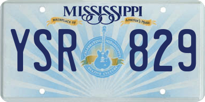 MS license plate YSR829