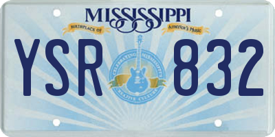 MS license plate YSR832