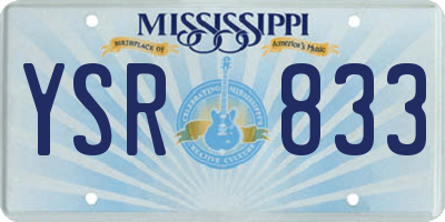 MS license plate YSR833