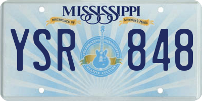 MS license plate YSR848